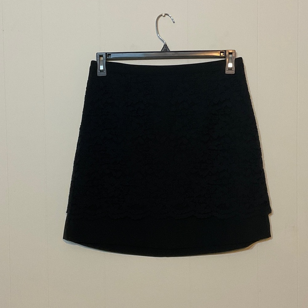 Nicole Miller Black Lace Mini Skirt